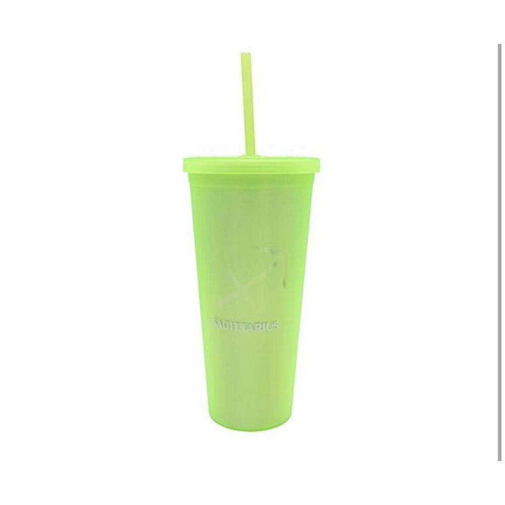 Modern Expressions Zodiac Tumbler/ Straw  22 fl oz Sagittarius BPA Free Green 8”